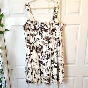 R & M Richards Abstract Print Sleeveless Dress